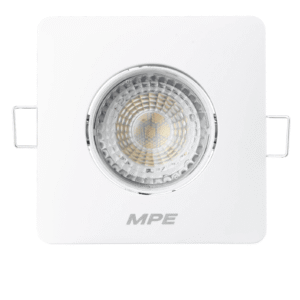 LED Downlight âm trần Chiếu điểm, Điều chỉnh hướng sáng, mặt vuông 7W ánh sáng trắng/vàng - DLA2S-7