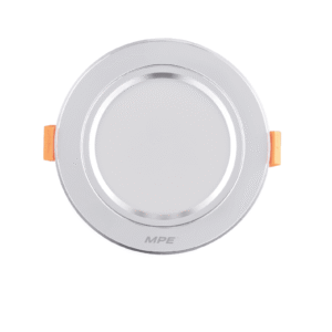 LED Downlight âm trần nhôm, viền bạc 9W ánh sáng trắng/vàng/trung tính - DLB2-9
