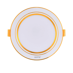 LED Downlight âm trần nhôm, viền vàng 12W - 3 chế độ màu DLV-12/3C