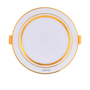 LED Downlight âm trần nhôm, viền vàng 12W ánh sáng trắng/vàng/trung tính - DLV2-12