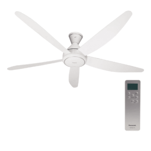 Quạt trần 5 cánh - động cơ DC - remote Panasonic F-60GDN-S (ty 21.2cm) - màu Trắng