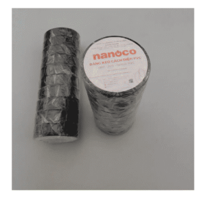 Băng keo cách điện PVC 20 Yard Trung Quốc - Nanoco (màu ĐEN)