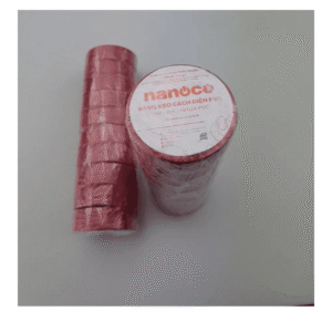 Băng keo cách điện PVC 20 Yard Trung Quốc - Nanoco (màu ĐỎ)