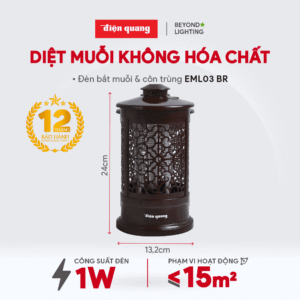 Alternative view of Đèn bắt muỗi ĐQ EML03 BR 1W