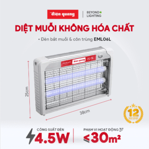 Alternative view of Đèn bắt muỗi ĐQ EML06L (380x65x250mm) 4.5W