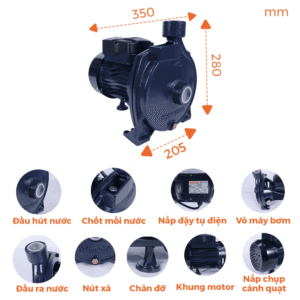 Alternative view of Máy bơm ly tâm 750W Nanoco