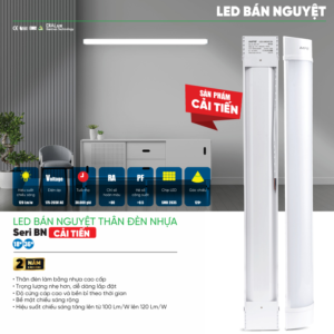 Alternative view of LED Bán Nguyệt thân đèn nhựa 18W ánh sáng trắng / vàng / trung tính - BN-18T / V / N - MPE