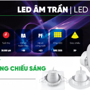 Alternative view of LED Downlight âm trần Chiếu điểm, Điều chỉnh hướng sáng, mặt vuông 3W ánh sáng trắng/vàng - DLA2S-3