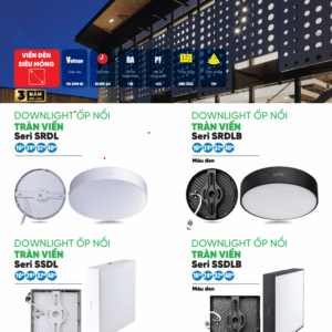 Alternative view of LED Downlight ốp nổi tràn viền trắng, mặt vuông 48W ánh sáng trắng/vàng/trung tính - SSDL-48 - MPE