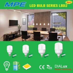 Alternative view of LED Bulb thân nhựa 20W ánh sáng trắng LBD2-20T - MPE