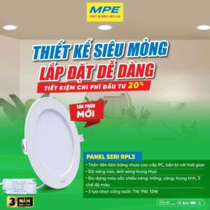 Alternative view of LED Panel âm trần nhựa mặt tròn 9W phi nhỏ ánh sáng vàng RPL3-9SV - MPE