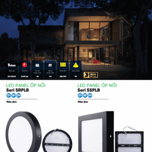 Alternative view of LED Panel ốp nổi nhôm, thân đen, mặt tròn 18W - 3 chế độ màu SRPLB-18/3C
