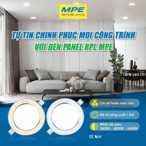Alternative view of LED Panel âm trần nhôm viền vàng mặt tròn 12W phi nhỏ ánh sáng trắng RPL-12ST/G - MPE