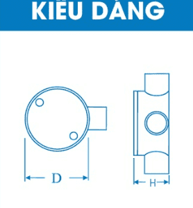Alternative view of Hộp Tròn (Ngã) 1 đường Ø16 - TIến Phát (ĐVT: Cái)