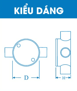 Alternative view of Hộp Tròn (Ngã) 2 đường thẳng Ø32 - TIến Phát (ĐVT: Cái)