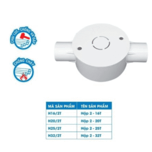 Hộp Tròn (Ngã) 2 đường thẳng Ø25 - TIến Phát (ĐVT: Cái)