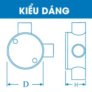 Alternative view of Hộp Tròn (Ngã) 2 đường góc vuông Ø25 - TIến Phát (ĐVT: Cái)