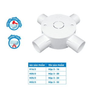 Hộp Tròn (Ngã) 4 đường Ø16 - TIến Phát (ĐVT: Cái)