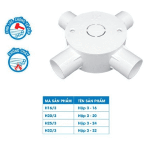 Hộp Tròn (Ngã) 4 đường Ø20 - TIến Phát (ĐVT: Cái)