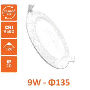 Alternative view of Đèn LED Downlight mỏng 135/9W 6500K - Nanoco.