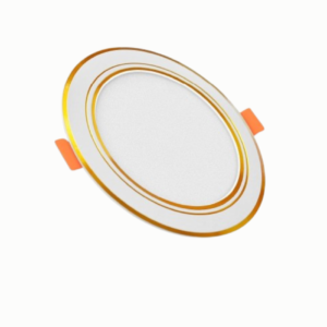 Bộ đèn LED Panel tròn Điện Quang ĐQ LEDPN04 7W Go110 / S110 (7W, Ø110, viền vàng / bạc)