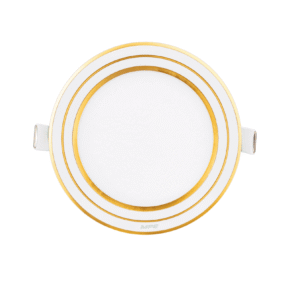 LED Panel âm trần nhôm viền vàng mặt tròn 12W phi nhỏ - 3 chế độ màu RPL-12S/3C/G - MPE