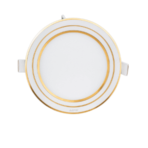 LED Panel âm trần nhôm viền vàng mặt tròn 12W phi nhỏ ánh sáng trắng RPL-12ST/G - MPE