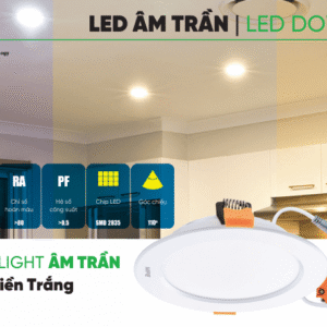 Alternative view of LED Downlight âm trần nhôm, viền trắng 5W ánh sáng trắng/vàng /trung tính - DLT-5T / DLT-5V / DLT-5N
