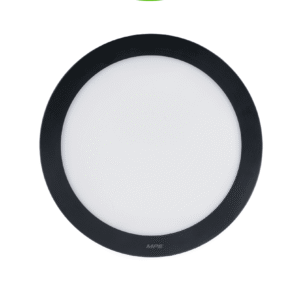 LED Panel ốp nổi nhôm, thân đen, mặt tròn 18W ánh sáng trắng / vàng - SRPLB-18