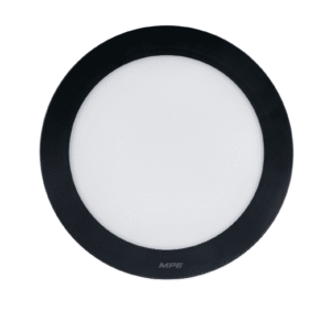 LED Panel ốp nổi nhựa đen, mặt tròn 12W ánh sáng trắng / vàng - SRPLB2-12 - MPE