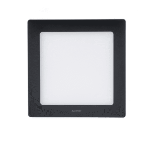 LED Panel ốp nổi nhôm, thân đen, mặt vuông 12W ánh sáng trắng / vàng - SSPLB-12 - MPE