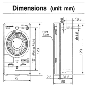 Alternative view of Công tắc đồng hồ_SPST Type - 6 chế độ cài giờ_Pin dữ trữ 300 giờ