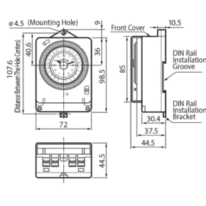 Alternative view of Công tắc đồng hồ_SPST Type -96 chế độ cài giờ_Pin dự trữ 300 giờ